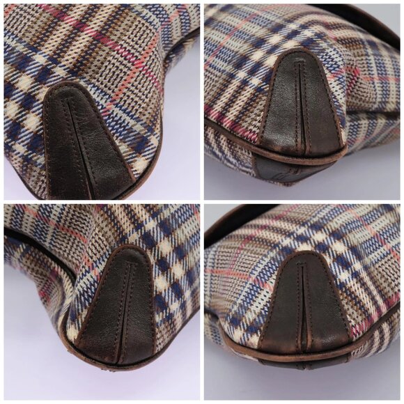 BURBERRY Nova Check Blue Label Shoulder Bag Canvas Beige Auth BD899 - Picture 15 of 16